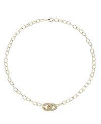 Adornia Gold Cubic Zirconia Links Necklace