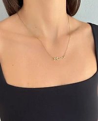 Adornia Tarnish Resistant Gold Cursive Mama Necklace