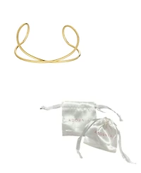 Adornia Tarnish Resistant Gold Criss Cross Cuff Bracelet