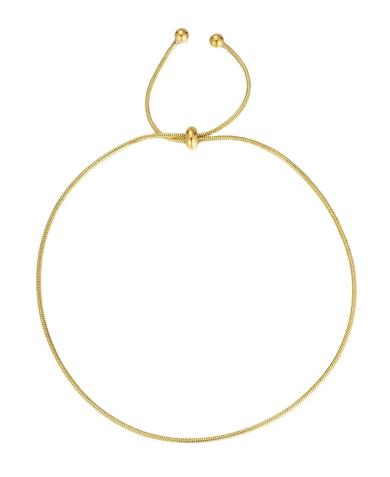 Adornia Tarnish Resistant Gold Bolo Adjustable Chain Anklet