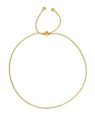 Adornia Tarnish Resistant Gold Bolo Adjustable Chain Anklet
