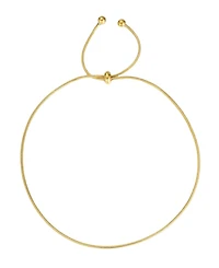 Adornia Tarnish Resistant Gold Bolo Adjustable Chain Anklet