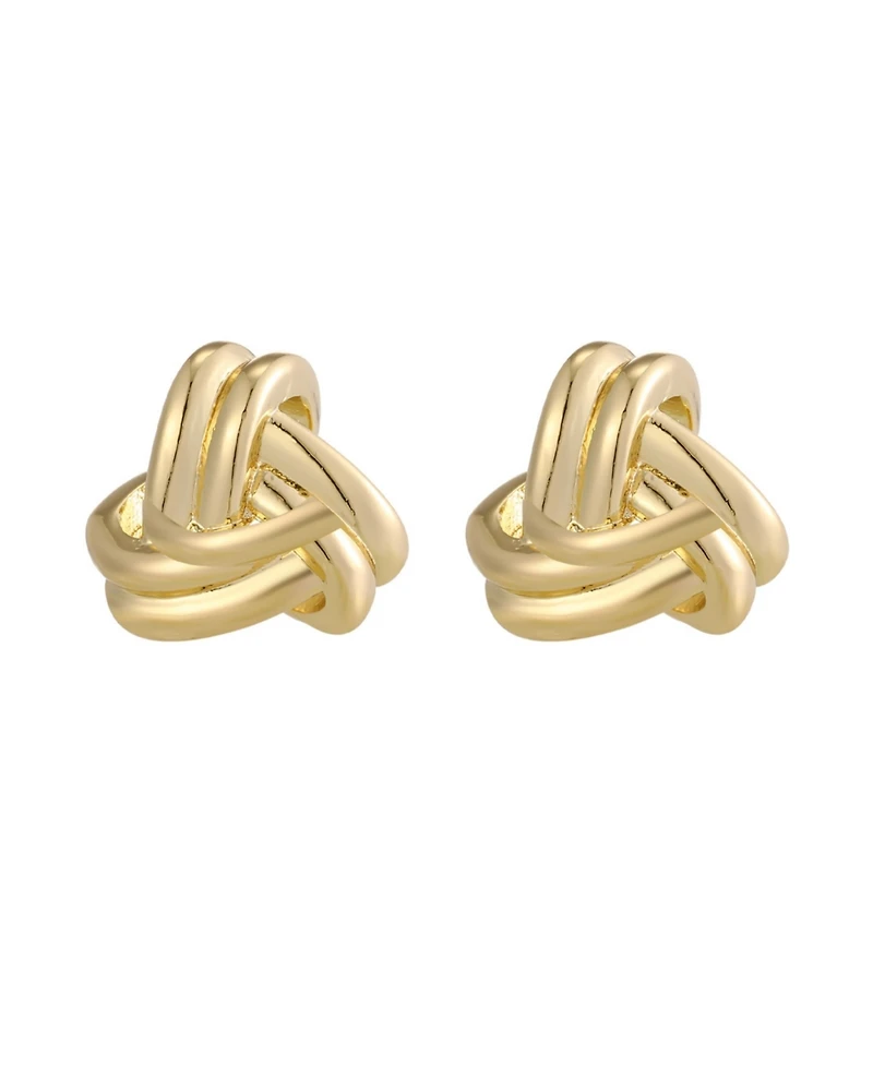 Adornia Gold-Plated Knot Stud Earrings