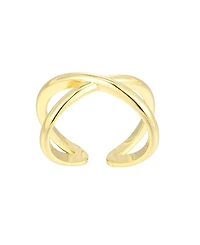 Adornia Gold Criss Cross X Adjustable Toe Ring