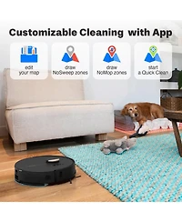 bObsweep Dustin Plus Self-Emptying Robot Vacuum and Mop With 100-Day Dock, 8000 Pa, and 360degree(s) Mapping, App and Voice Control