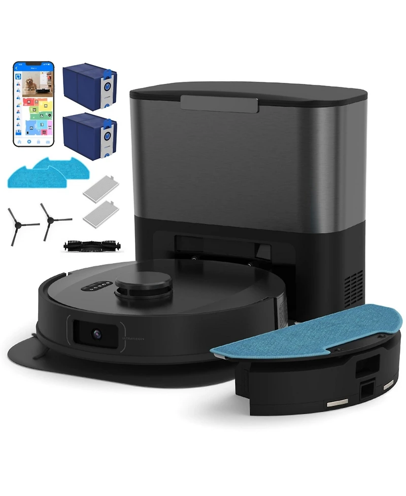 bObsweep UltraVision Robot Vacuum and Mop, with Ferocious 8000 Pa Suction, 1.5 Gal Dock , Odor Control Bags