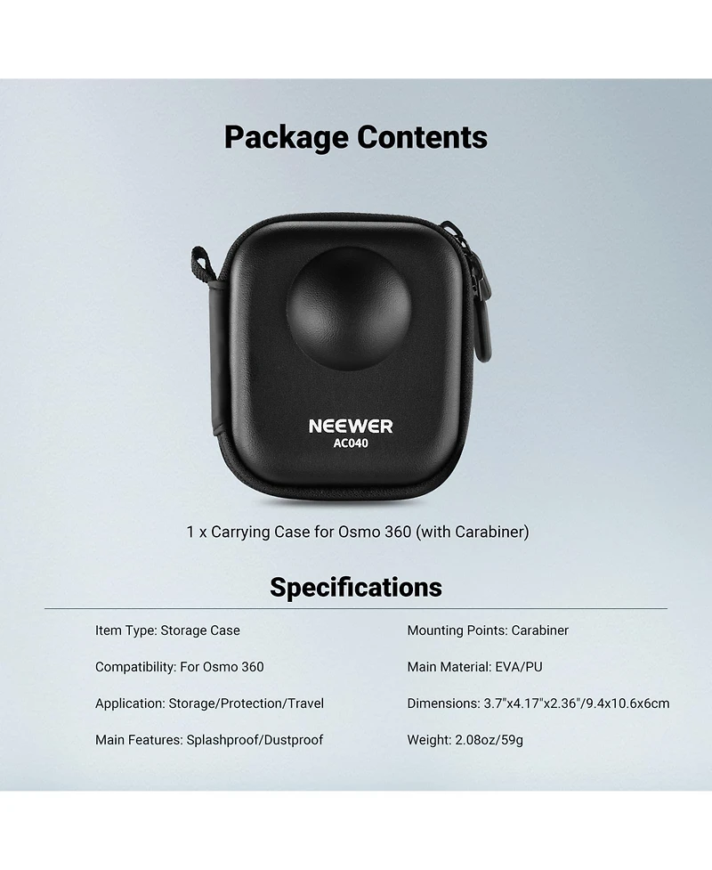 Neewer AC040 Camera and Photo Accessory for Dji Osmo 360 Only