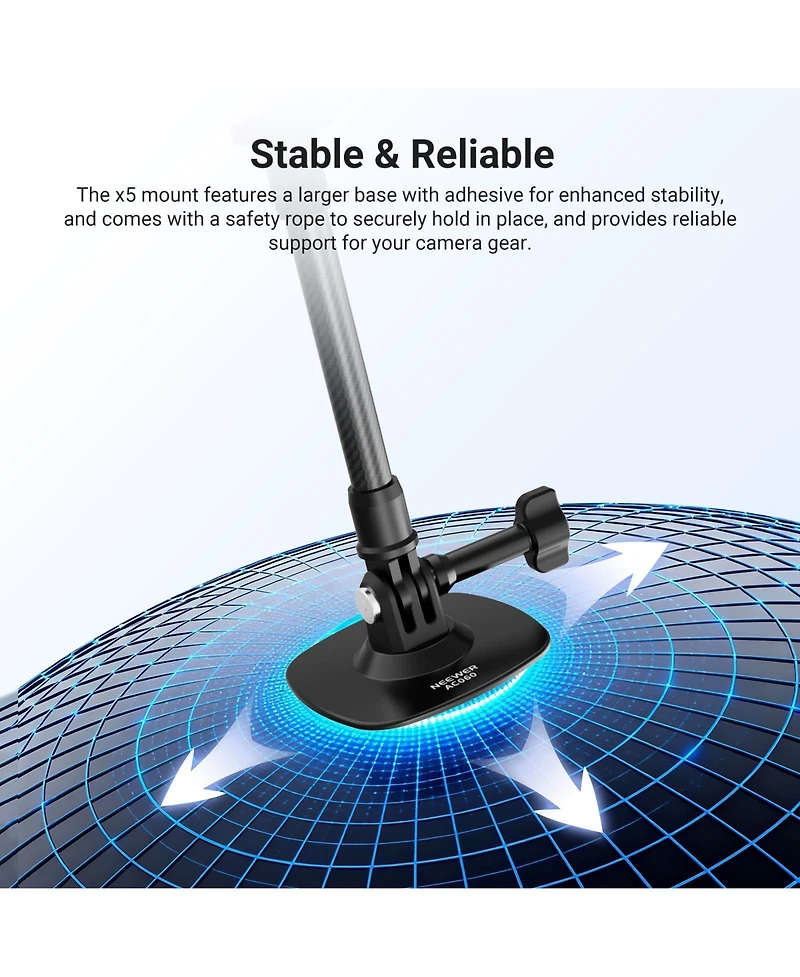 Neewer AC060 Camera Mounting Accessory for select GoPro, Dji and Insta360 action cameras