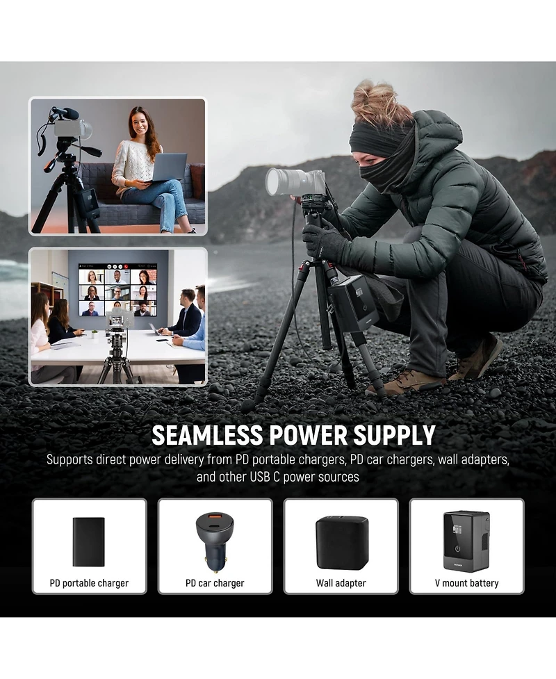 Neewer Np-FZ100 Camera Battery and Charging Accessory with Usb C for select Sony Np-f-series devices