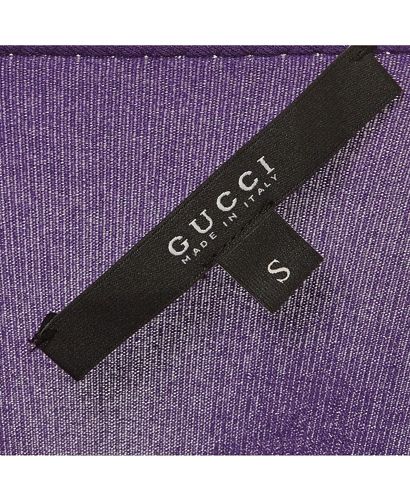 Pre-Owned Gucci Women's Cowl Neck Ruched Long Sleeve Top