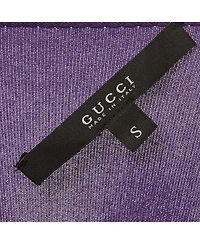 Pre-Owned Gucci Women's Cowl Neck Ruched Long Sleeve Top