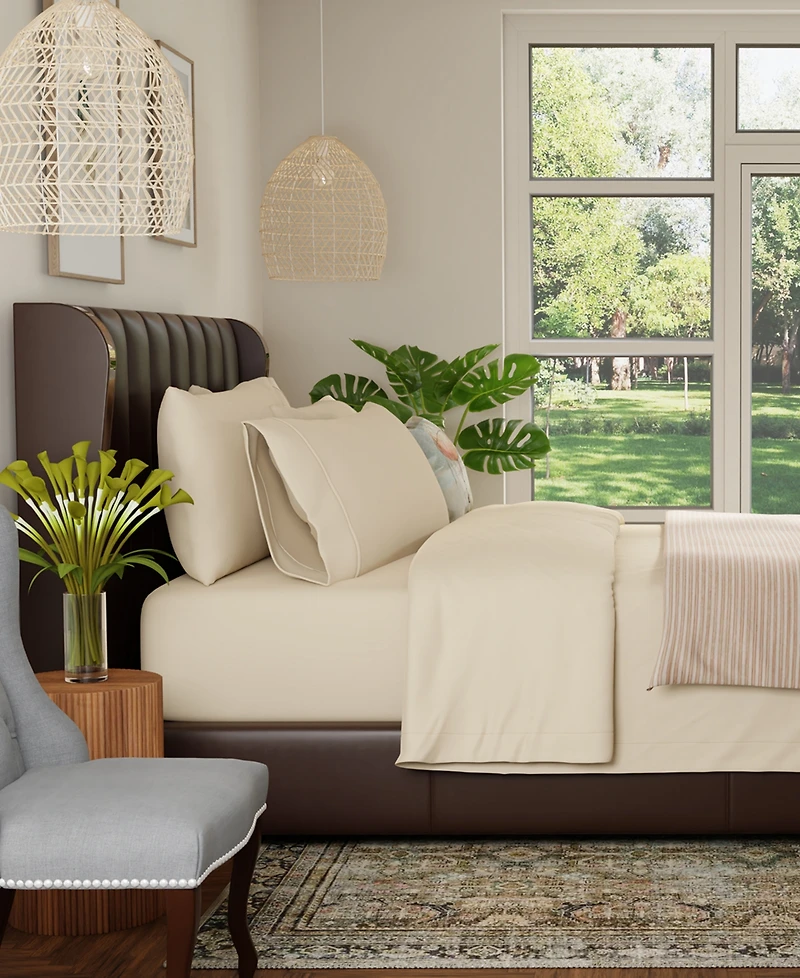 Color Sense 1200-Thread Count Cotton Blend 6-Piece Sheet Set