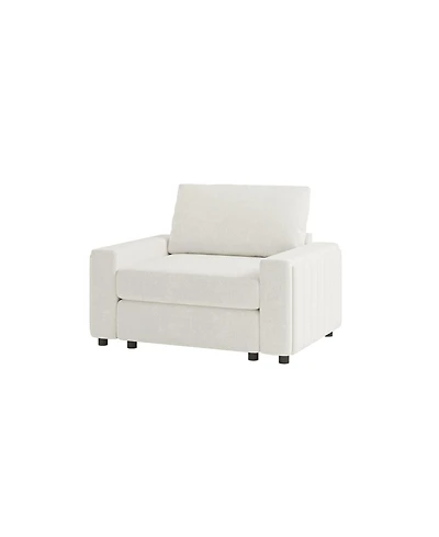 Hulala Home Fernando 52" Modern Oversized Sofa with Square Arms