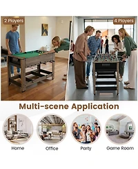 Slickblue Indoor Game Table 2-in-1 Foosball and Pool Combo for Family Play