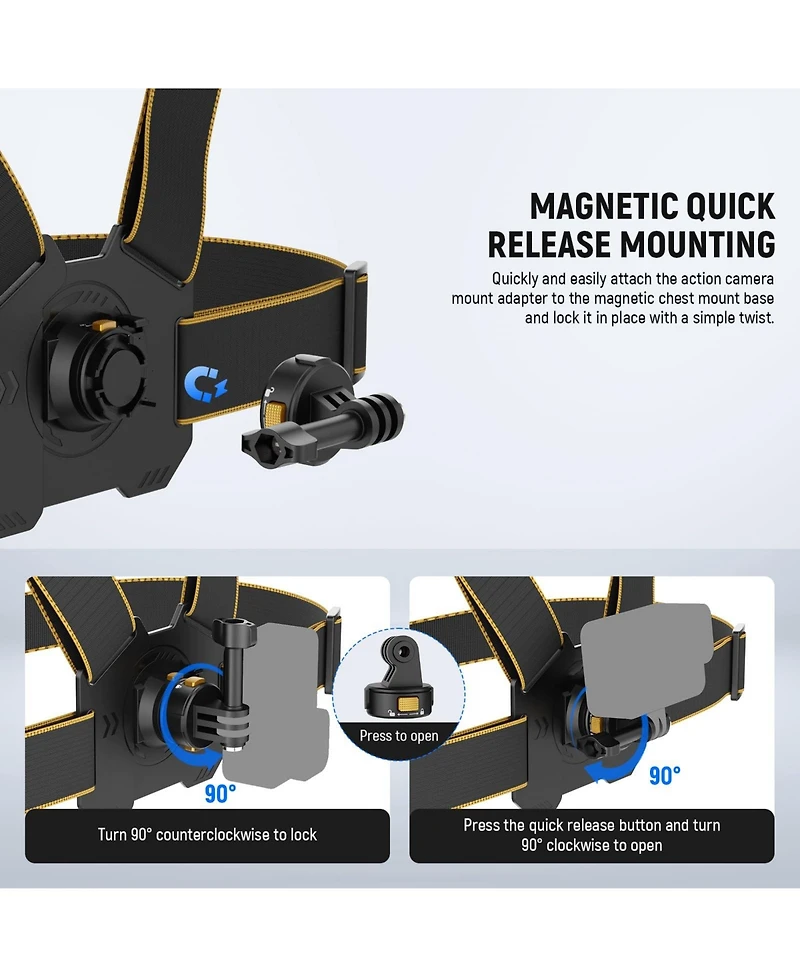 Neewer GP25 Camera Mounting Accessory for select GoPro, Dji and Insta360 action cameras