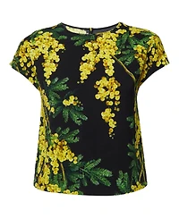Pre-Owned Dolce & Gabbana Women's Pre-Owned Dolce and Gabbana Acacia Print Stretch Crepe Top