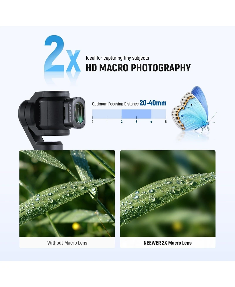 Neewer Ls-64 Camera Lens Accessory with 2x for Dji Osmo Pocket 3