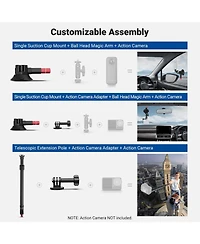 Neewer CA166 Camera Mounting Accessory with 2.2 lb for select GoPro, Dji and Insta360 action cameras