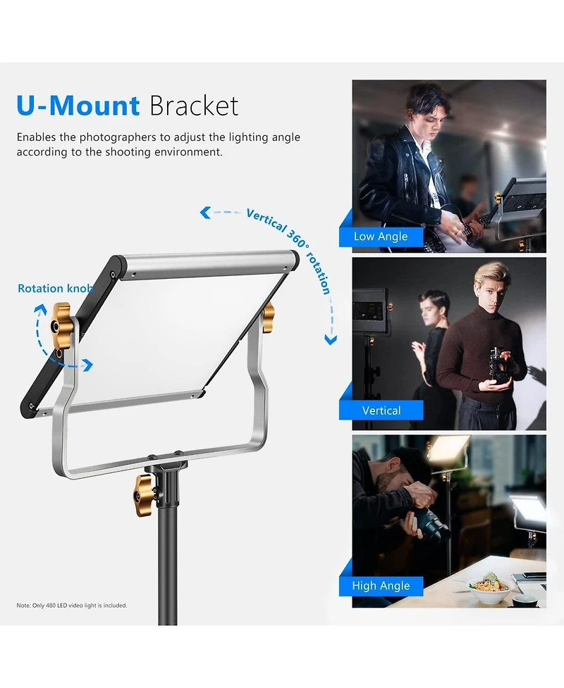 Neewer Led Video Light with 480 Led, 5600K, Cri 96
