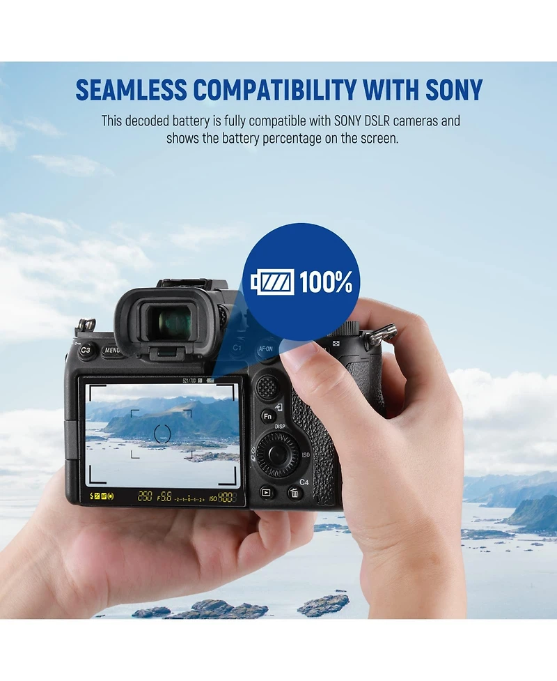Neewer Np-FZ100 Camera Battery and Charging Accessory with 2280mAh for select Sony Np-f-series devices