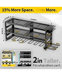 Xdovet Power Tool Organizer Wall Mount 3 Layer 9 Drill Holder Garage Workshop