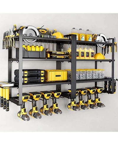 Xdovet Power Tool Organizer Wall Mount Drill Holder Heavy Duty Iron Garage Storage Rack