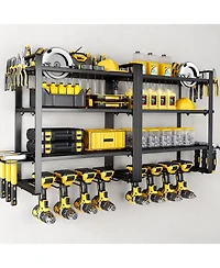 Xdovet Power Tool Organizer Wall Mount Drill Holder Heavy Duty Iron Garage Storage Rack