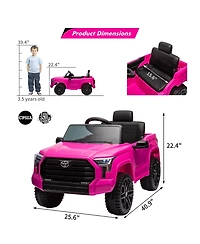 homfan 41.7 x 21.7 12.6 Inch Kids Electric Ride On Truck, 12V Licensed Pickup with Parent Remote, Battery Powered for Outdoor Adventure Play