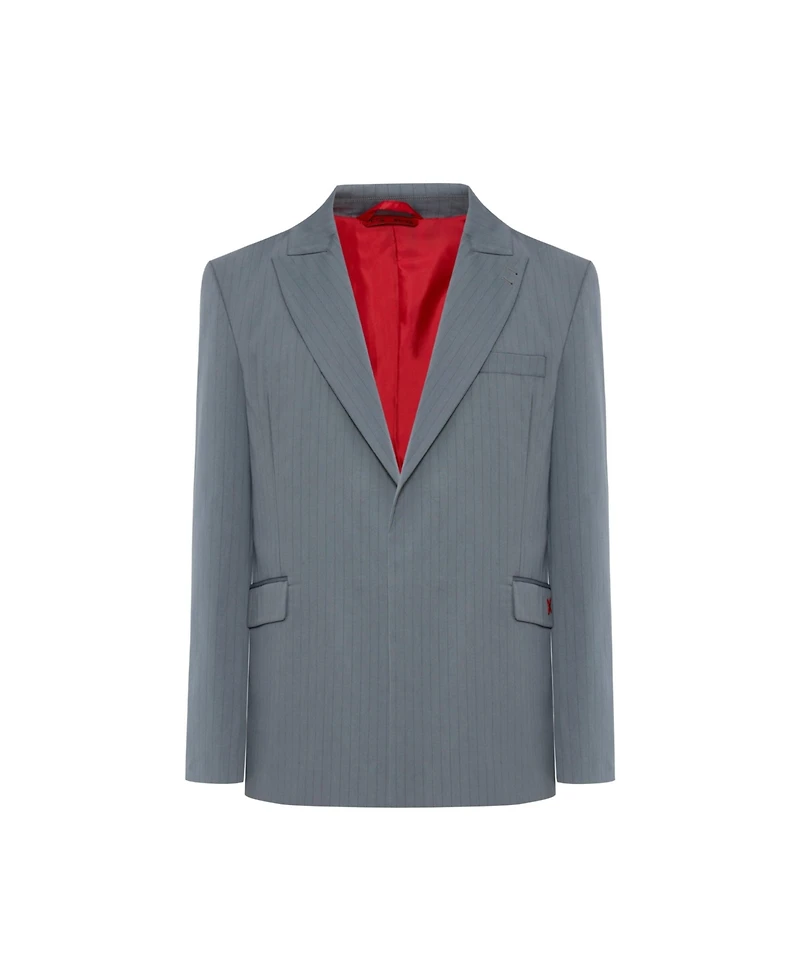 Pcfg Men's Striped Cotton-Blend Woven Tailored Blazer