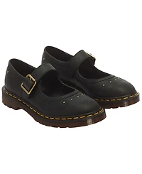 Dr. Martens Women's Mary Jane Flower Crazy Almond Toe Flats