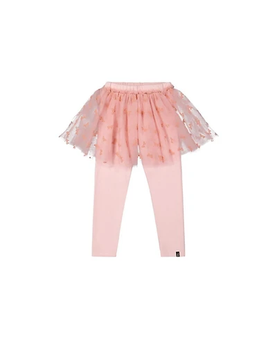 Deux par Baby Girls 12M-24M Leggings with Integrated Tulle Skirt Pale Dusty