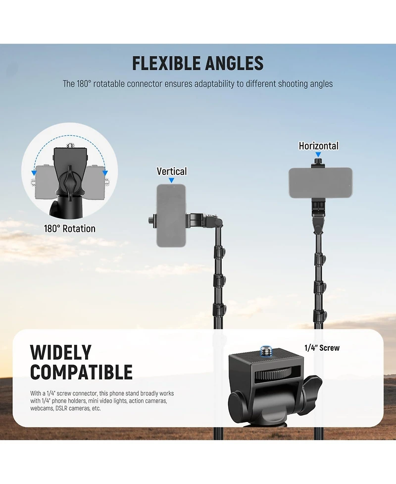 Neewer TS03 Camera Tripod for select iPhone models