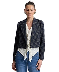 Avec Les Filles Women's Cropped Double-Breasted Blazer