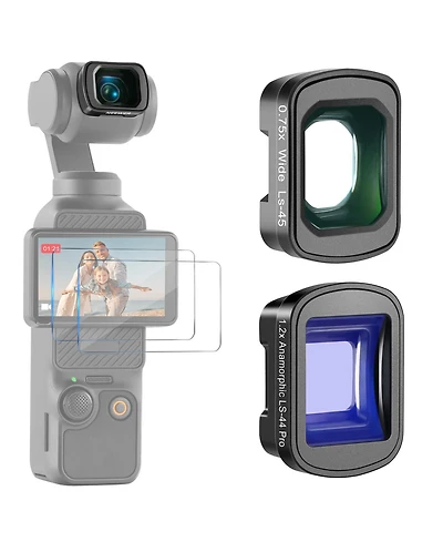 Neewer Fl-C02 Camera and Photo Accessory with 0.75X, 1.2X, 2X for Dji Osmo Pocket 3