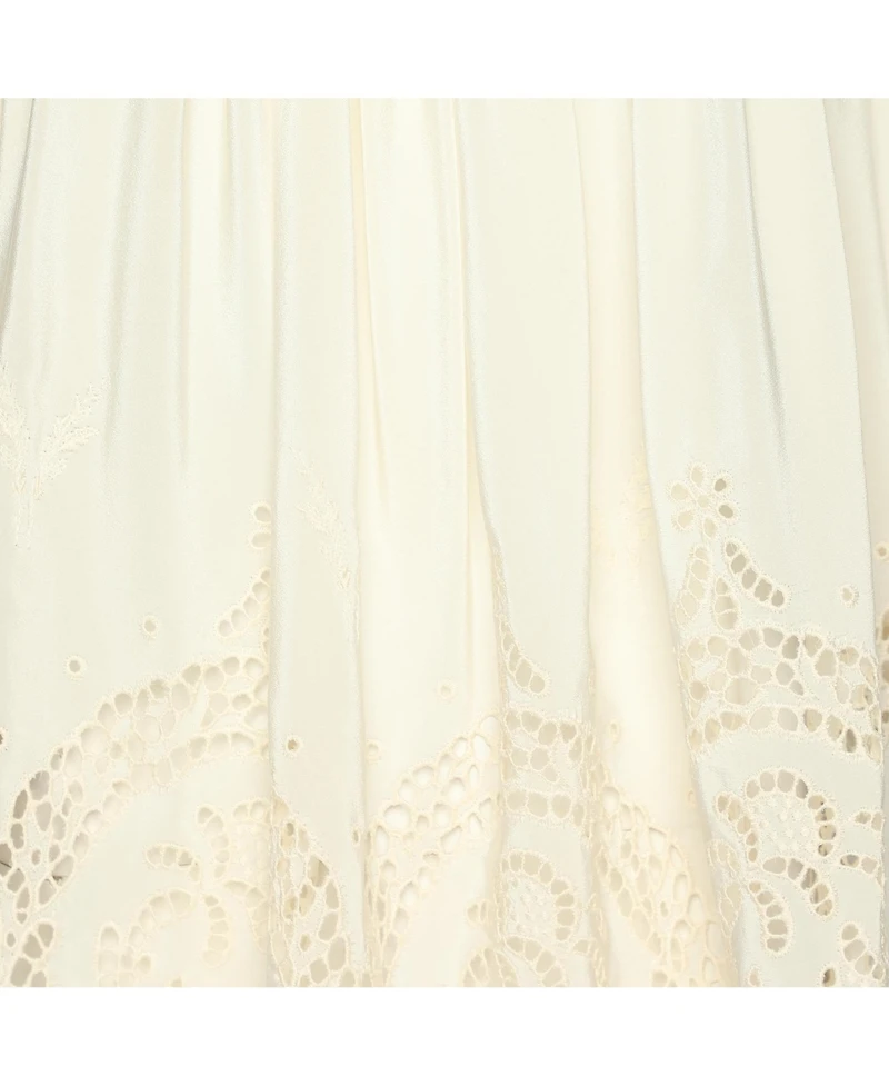 Pre-Owned Stella Mccartney Women's Silk Broderie Anglaise Blouse