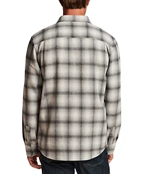 Vintage & Black Men's Plaid Faux Wool Overshirt Jacket