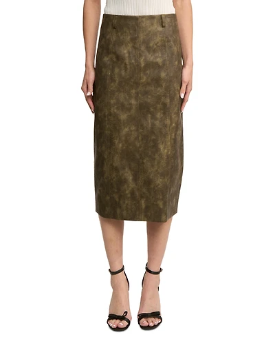 En Saison Women's Margot Zippered Midi Skirt