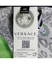 Pre-Owned Versace Women's Leopard Print Colorblock Knit Crop Top
