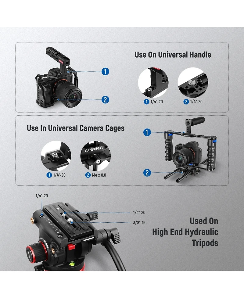 Neewer UA002 Camera Tripod for SmallRig Neewer Camera Cage