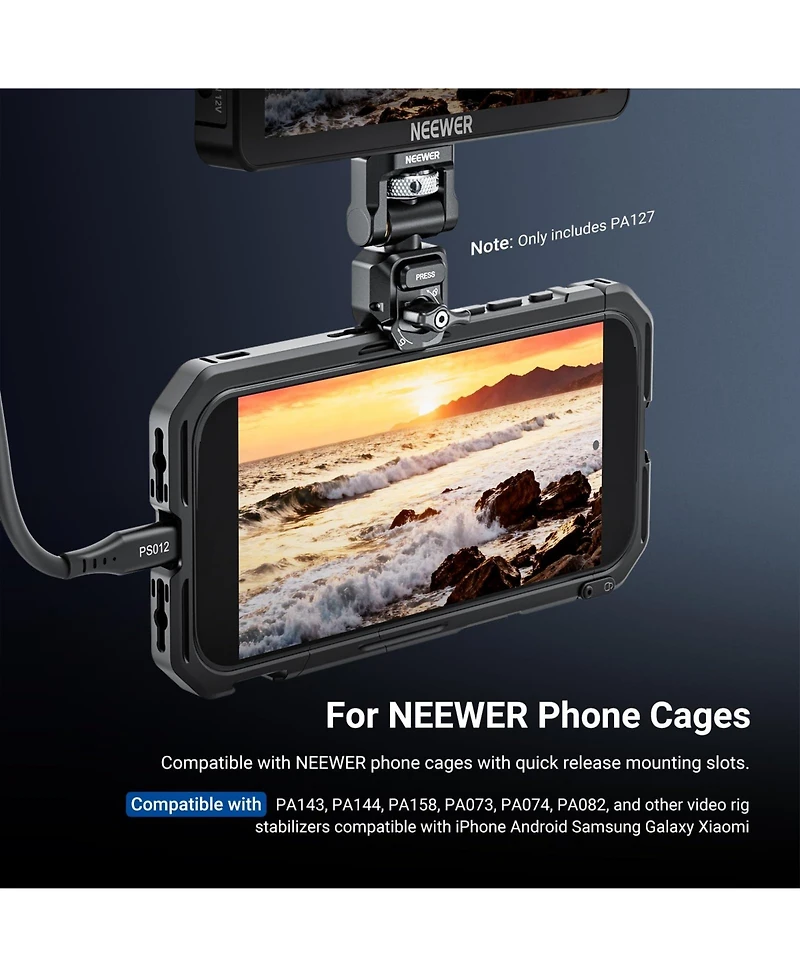 Neewer PA127 Camera Mounting Accessory for select iPhone and Android mobile devices