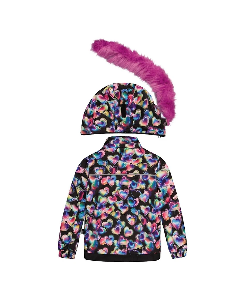 Deux par Little and Big Girl (6-14) Two Piece Play Snowsuit Heart Print with Pants