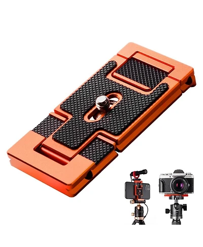 KandF Concept 2-In-1 Arca Swiss Quick Release Plate for Cameras and Smartphones