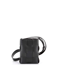Pre-Owned Bottega Veneta Cassette Phone Holder Crossbody Bag Maxi Intrecciato Leather