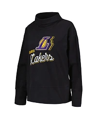 LevelWear Women's Black Los Angeles Lakers Sunset Pullover Sweatshirt