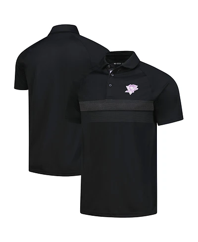 LevelWear Men's Black Pittsburgh Penguins Hockey Fights Cancer Draft Day Mason Polo Shirt