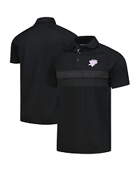 LevelWear Men's Black Pittsburgh Penguins Hockey Fights Cancer Draft Day Mason Polo Shirt