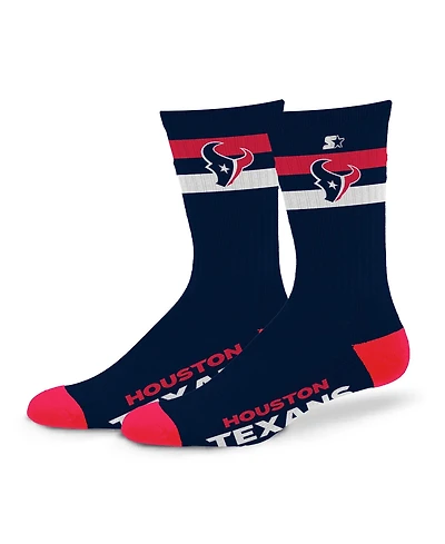 Starter Men's and Women's Houston Texans Team Color Two-Stripe Crew Socks