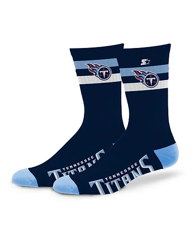 Starter Men's and Women's Tennessee Titans Team Color Two-Stripe Crew Socks