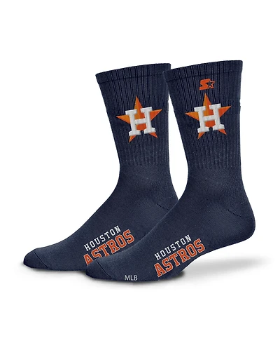 Starter Men's and Women's Navy Houston Astros Satin Crew Socks