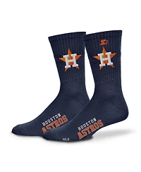 Starter Men's and Women's Navy Houston Astros Satin Crew Socks